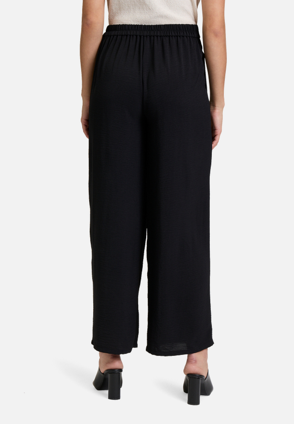 Palazzo-Hose mit weitem Bein / Modellfoto Rückseite