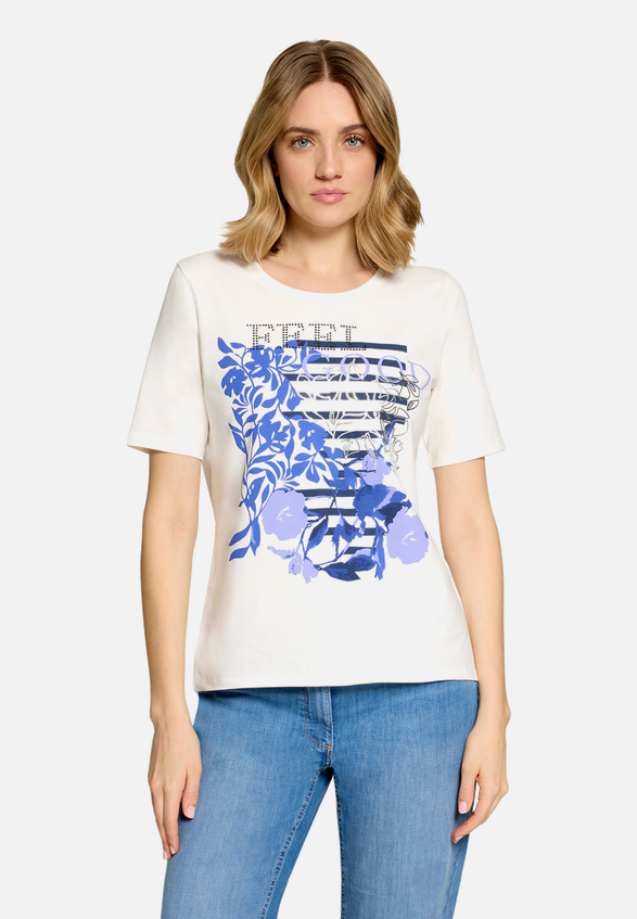 Basic Shirt mit Placement / Modellfoto Vorderseite