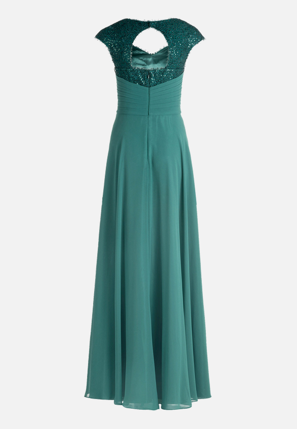Abendkleid mit Pailletten / Rückseite