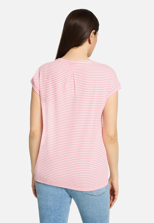 Casual-Shirt mit Gummizug / Modellfoto Rückseite