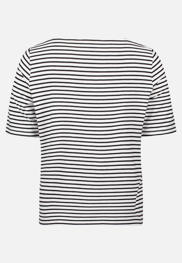 Streifenshirt mit U-Boot-Ausschnitt / Rückseite