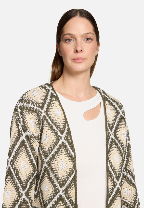 Strick-Cardigan mit Jacquard / Detailbild