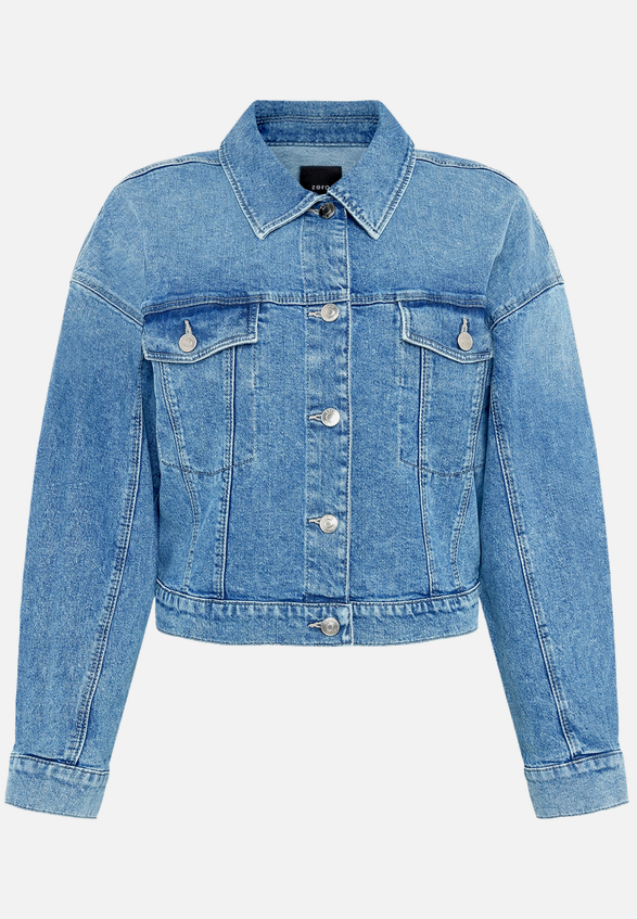 Jeansjacke kurz mit Knopfleiste  / Vorderseite