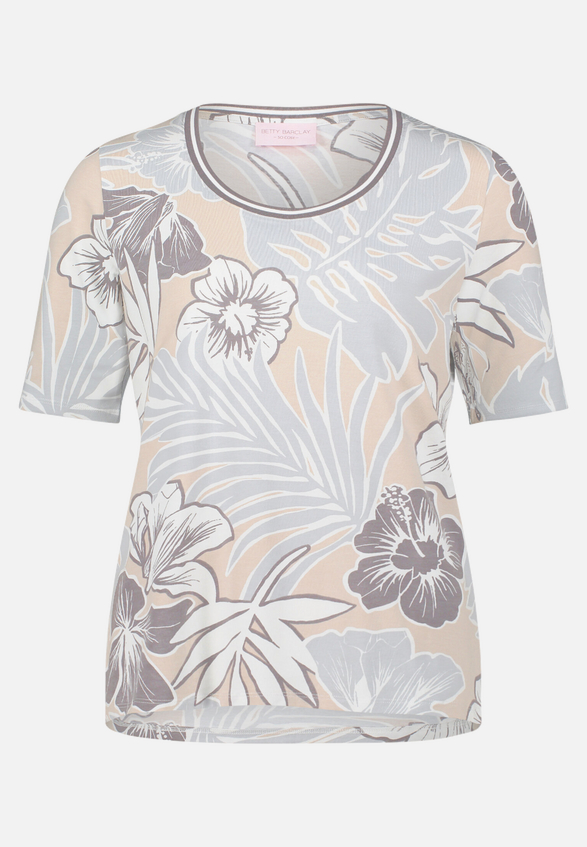 Basic Shirt mit Blumenprint / Vorderseite