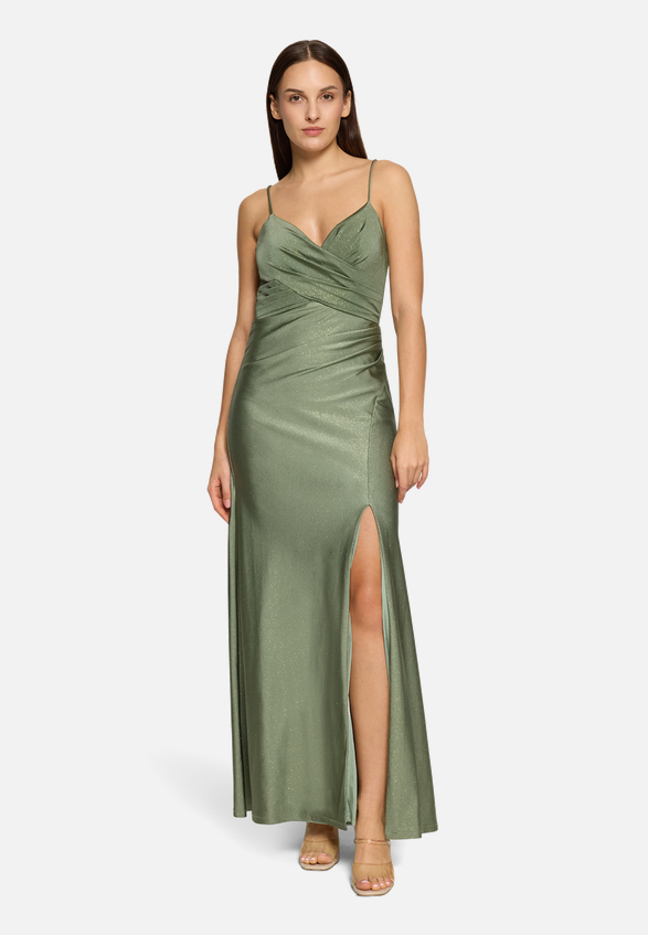 Abendkleid im Glitzer-Look / Modellfoto Vorderseite