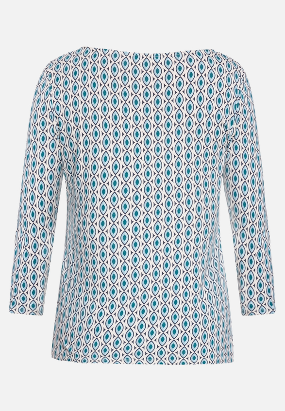 Shirt  3/4 Arm mit grafischem Muster / Rückseite