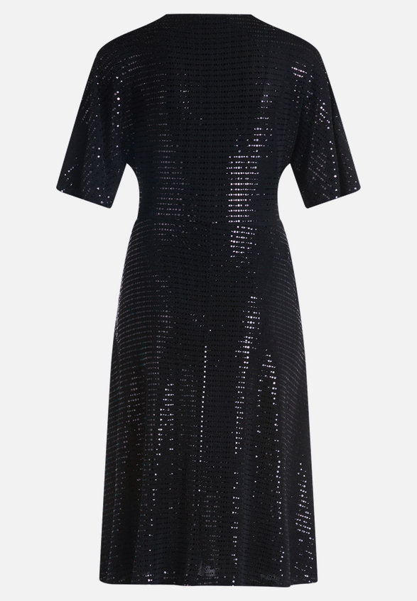 Cocktailkleid im Glitzer-Look / Rückseite