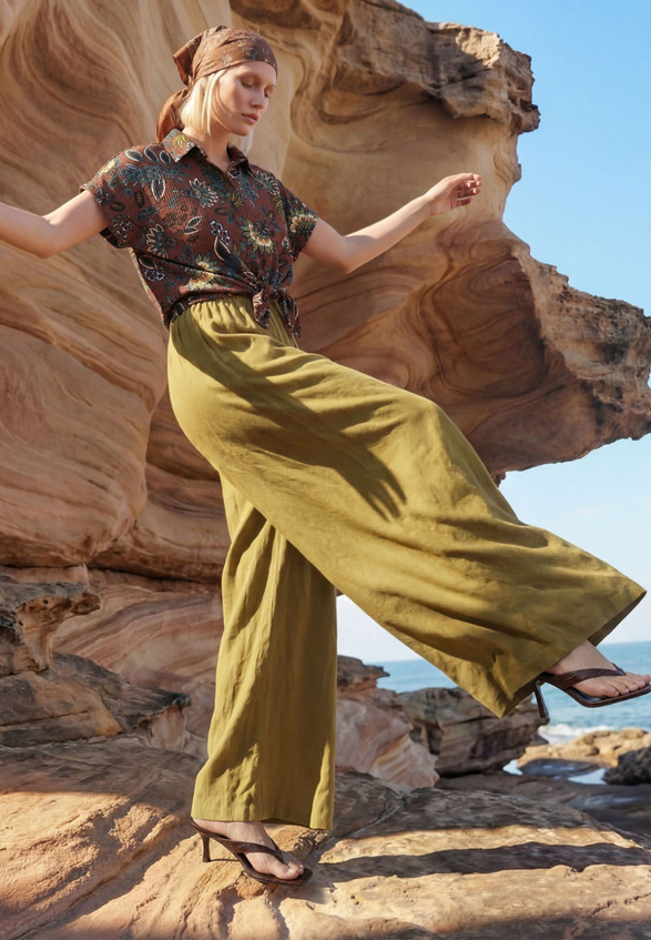 Palazzo-Hose  mit elastischem Bund 32 Inch  / Imagebild
