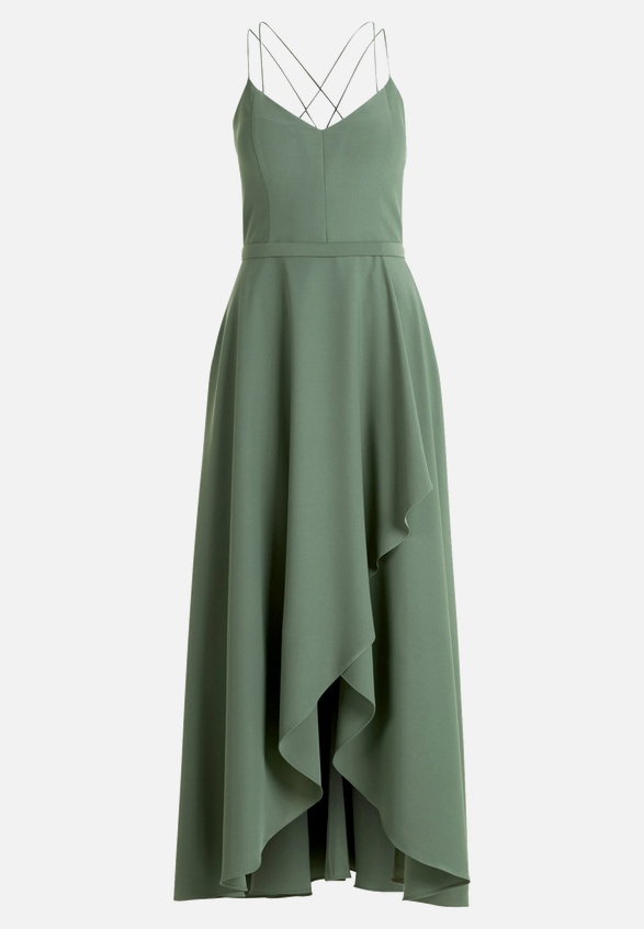 Abendkleid mit Volant / Vorderseite