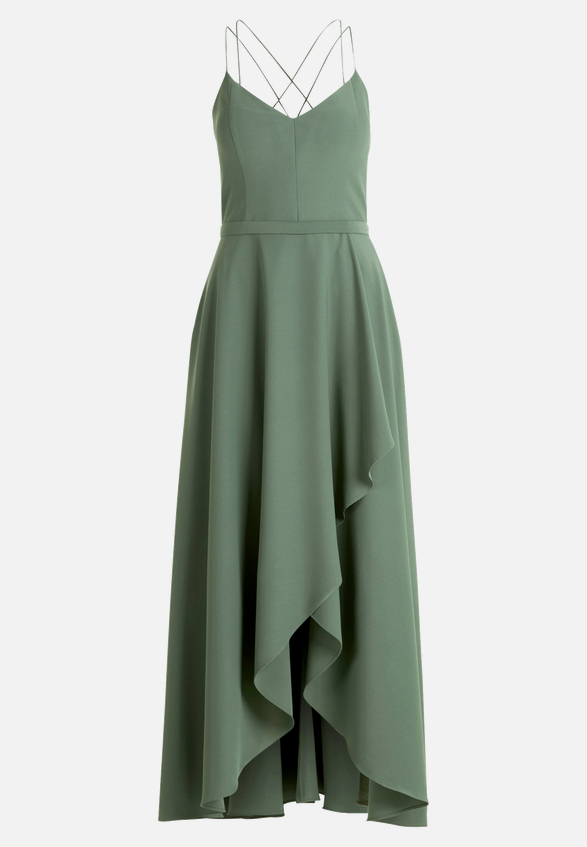 Abendkleid mit Volant / Vorderseite