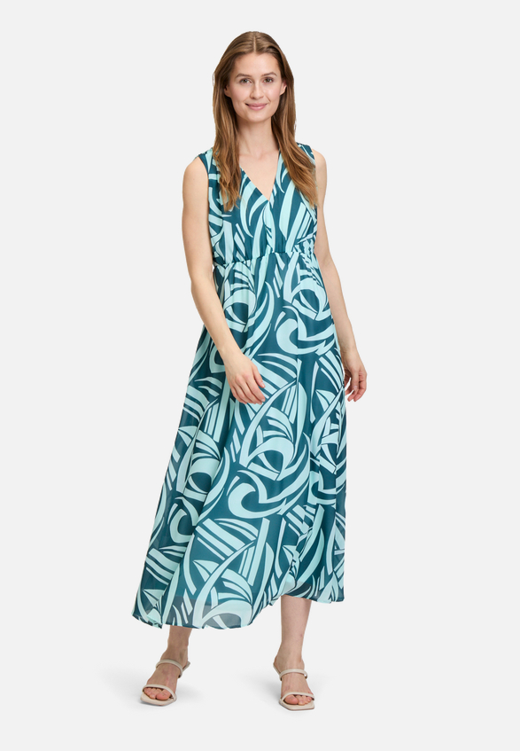 Chiffonkleid ohne Arm / Modellfoto Vorderseite