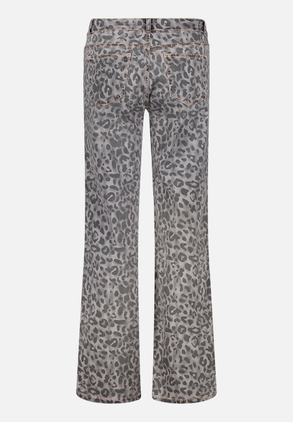 Stretch-Jeans mit Muster / Rückseite