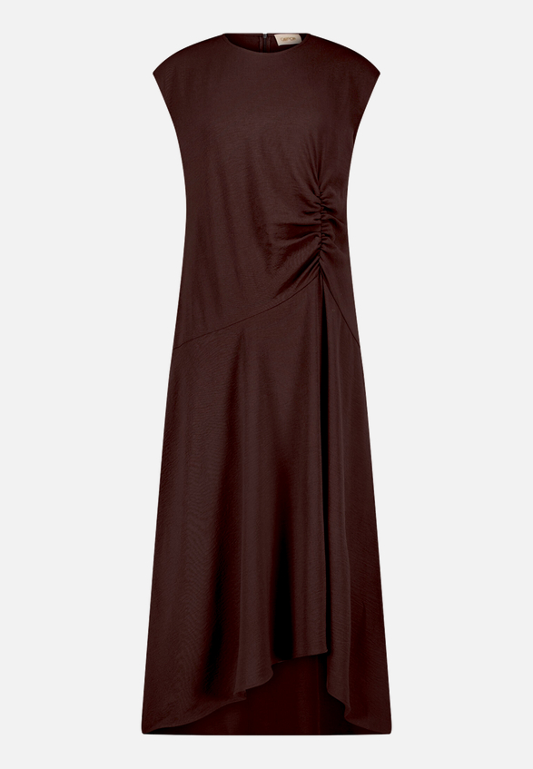Midikleid mit Raffung / Vorderseite