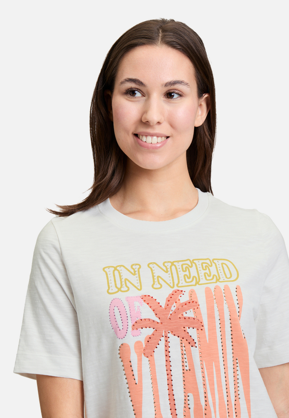 Printshirt mit Rundhalsausschnitt / Detailbild