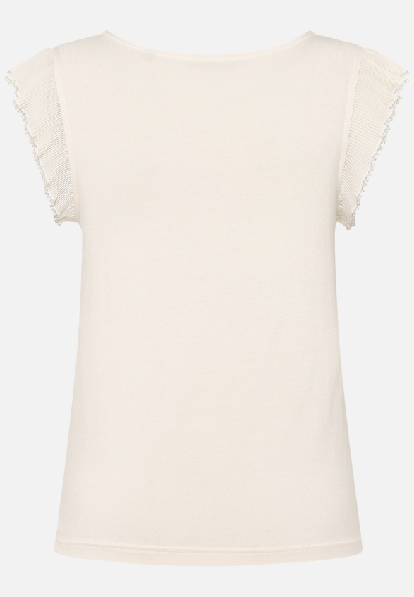 T-Shirt  Rüschen mit Perlen / Rückseite