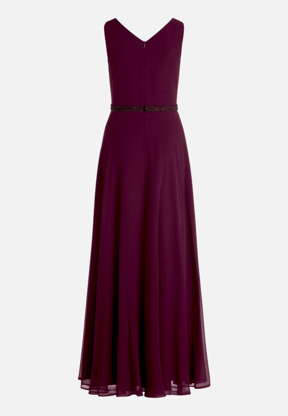 Abendkleid mit Plissee / Rückseite