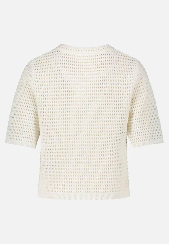 Sommer-Strickjacke mit Knopfleiste / Rückseite
