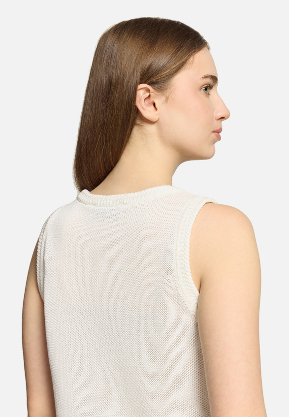 Strick-Top mit Rundhalsausschnitt / Detailbild