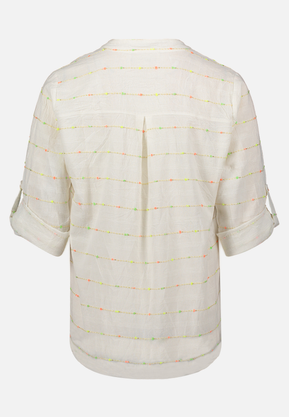 Casual-Bluse mit Lurexfaden / Rückseite