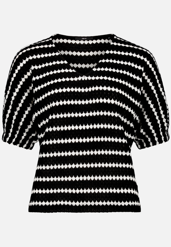 Strickshirt  mit Streifen / Vorderseite