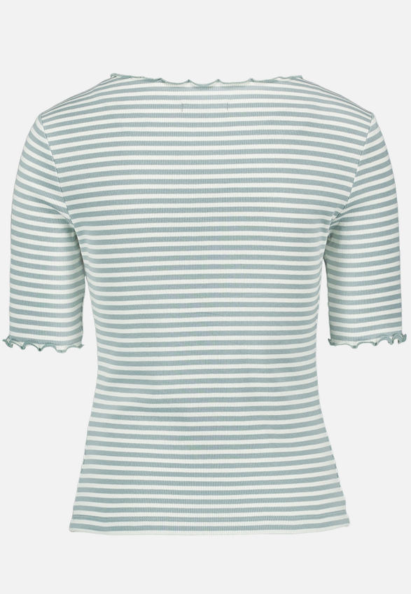 Shirt gestreift mit Raffung / Rückseite