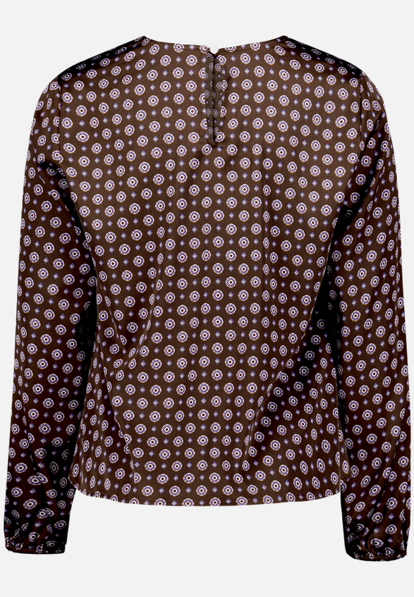 Satin-Bluse mit Print. / Rückseite