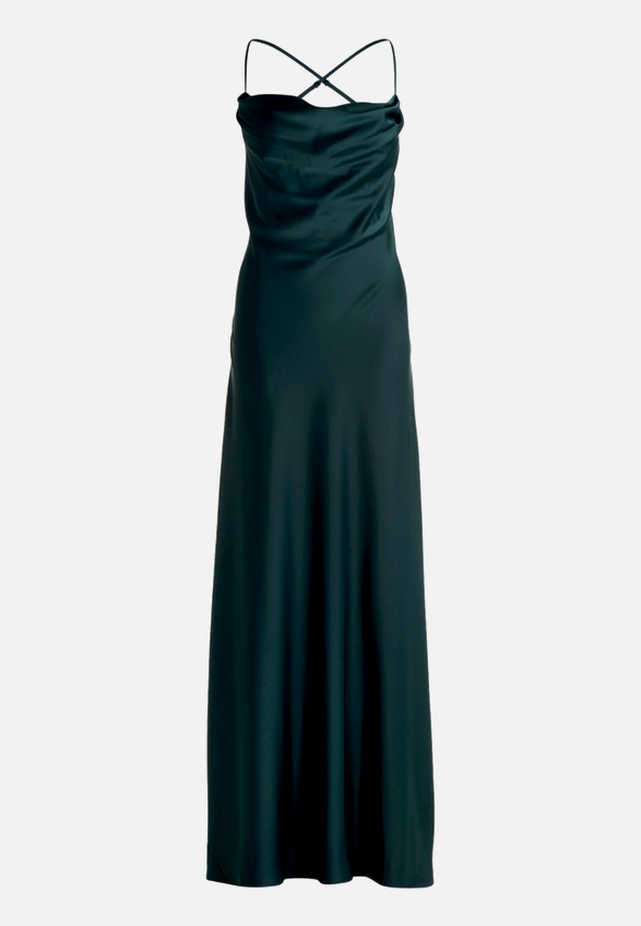 Abendkleid mit Wasserfallausschnitt / Vorderseite