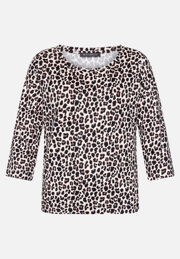 Leo-Shirt  3/4 Arm mit Rundhalsausschnitt / Vorderseite