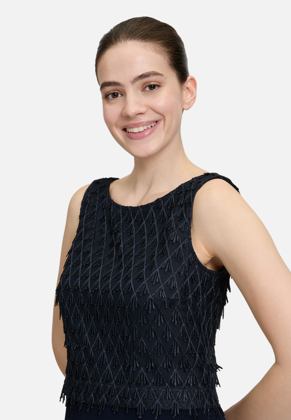 Cocktailkleid mit Plissee / Detailbild