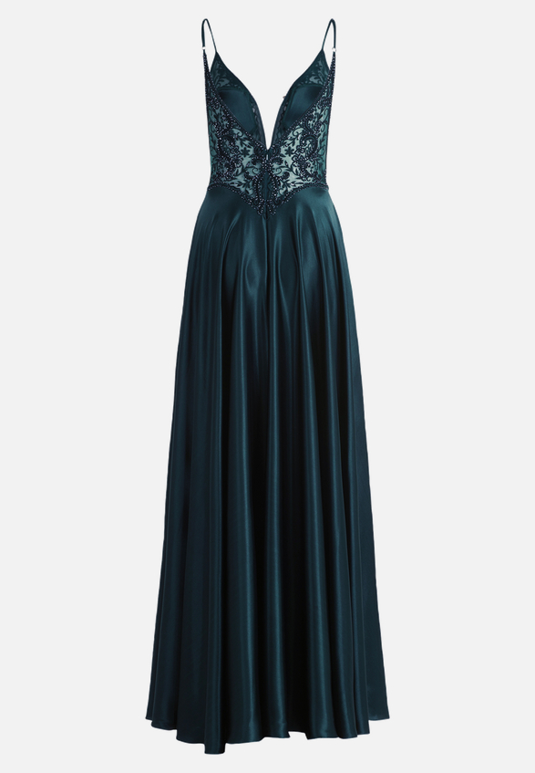 Abendkleid mit Placement / Rückseite