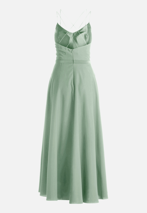 Abendkleid mit Volant / Rückseite