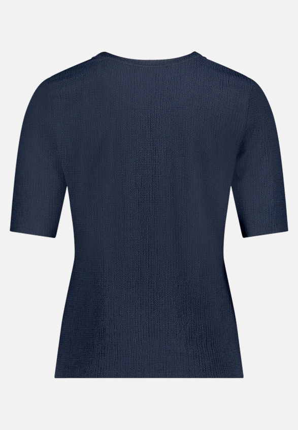 Strukturshirt mit Rundhalsausschnitt / Rückseite