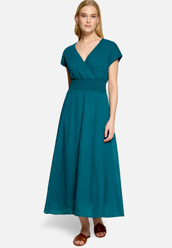Maxikleid mit geraffter Taille  / Modellfoto Vorderseite