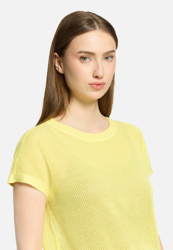 Lochstrick-Pullover ohne Arm / Detailbild