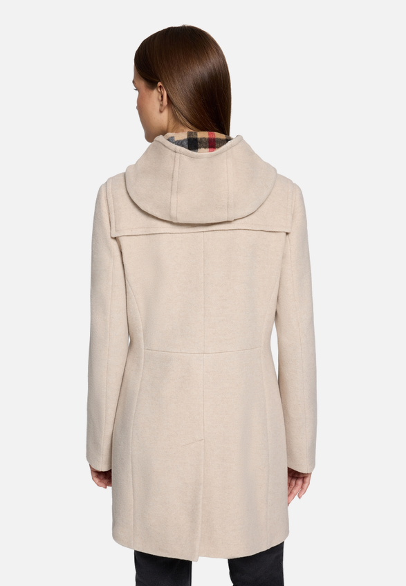 Dufflecoat mit Kapuze / Modellfoto Rückseite