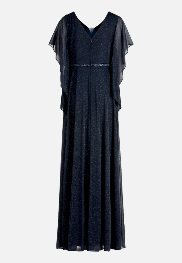 Abendkleid im Glitzer-Look / Rückseite