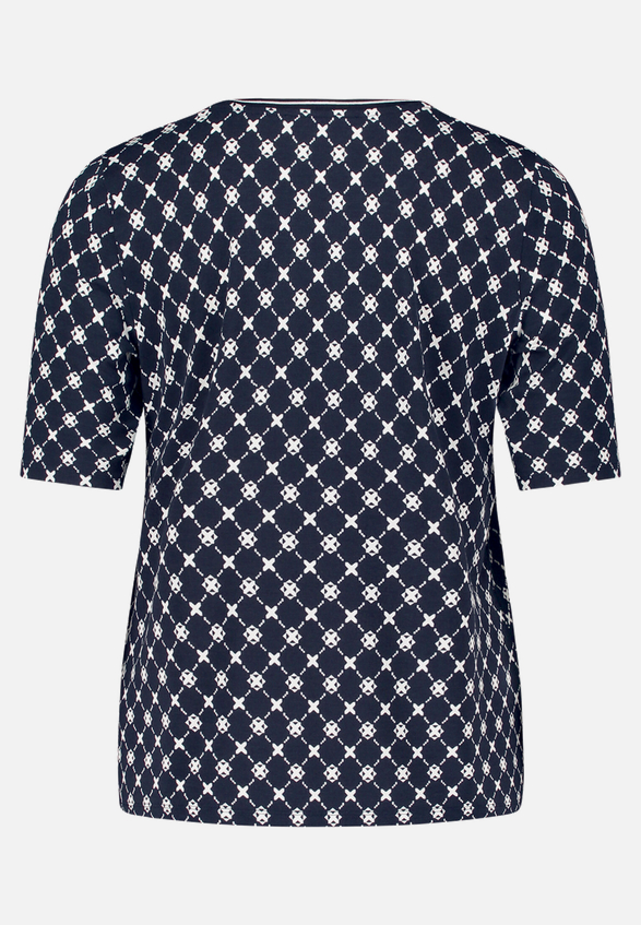 Basic Shirt mit Rippbündchen / Rückseite