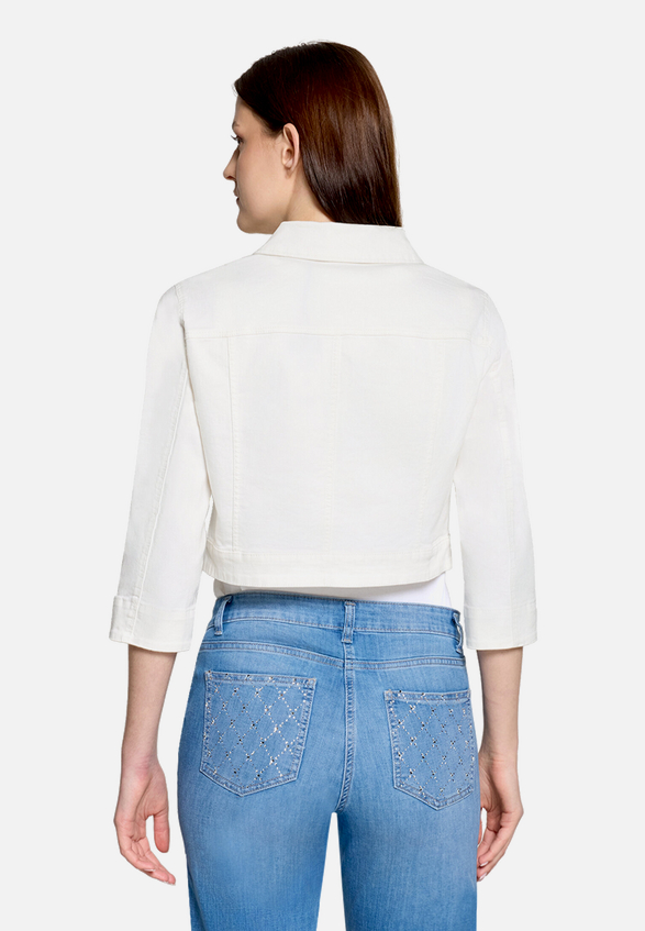 Jeansjacke mit 3/4 Arm / Modellfoto Rückseite