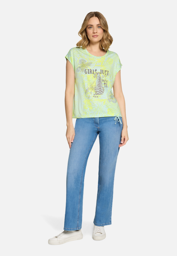 Casual-Shirt mit Tunnelzug / Modellfoto Vorderseite (Outfit)
