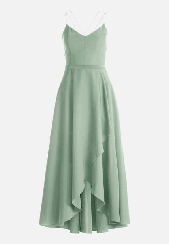 Abendkleid mit Volant / Vorderseite