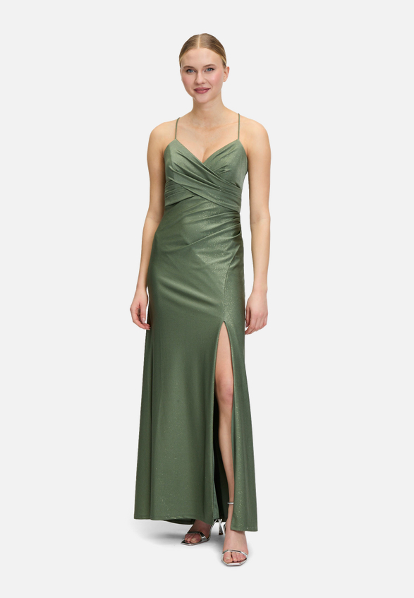 Abendkleid im Glitzer-Look / Modellfoto Vorderseite