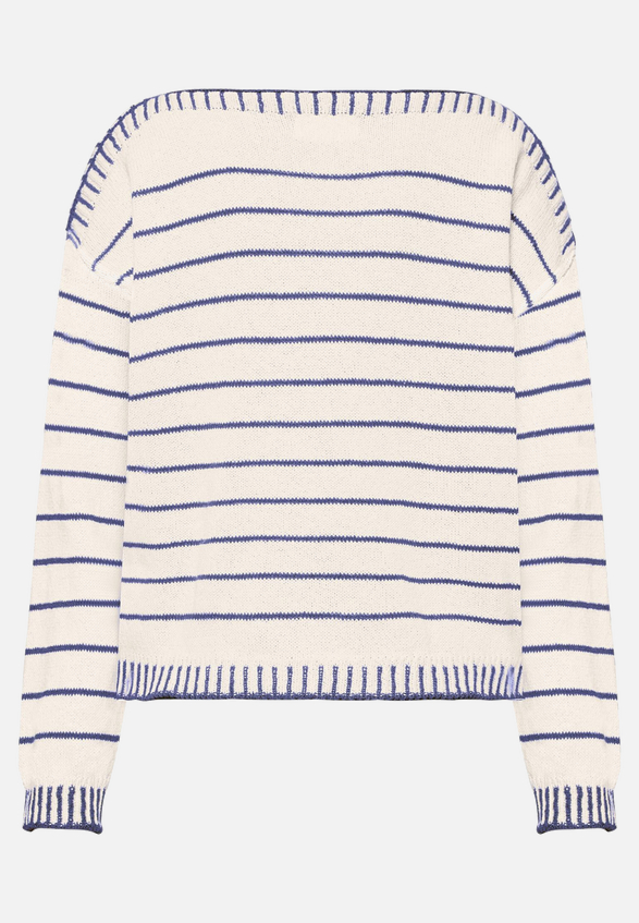 Strickpullover mit U-Boot-Ausschnitt / Rückseite