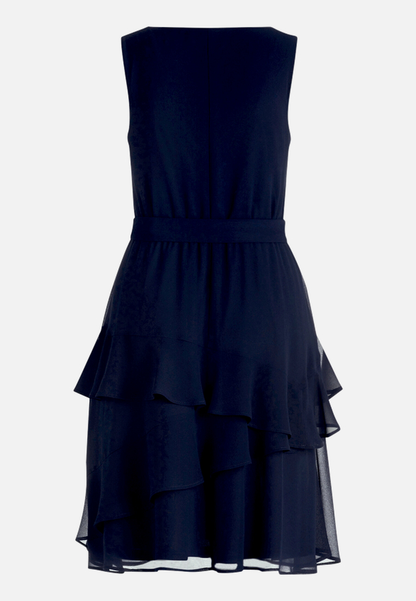 Cocktailkleid mit Volant / Rückseite