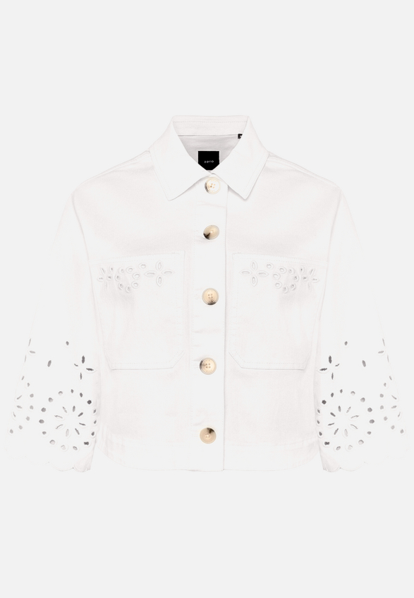 Blazer-Jacke  mit Lochmuster / Vorderseite
