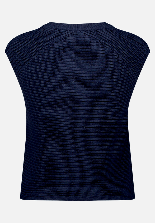 Grobstrickjacke ohne Arm / Rückseite