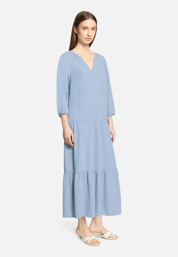 Midikleid mit 3/4 Arm / Modellfoto Vorderseite (Outfit)