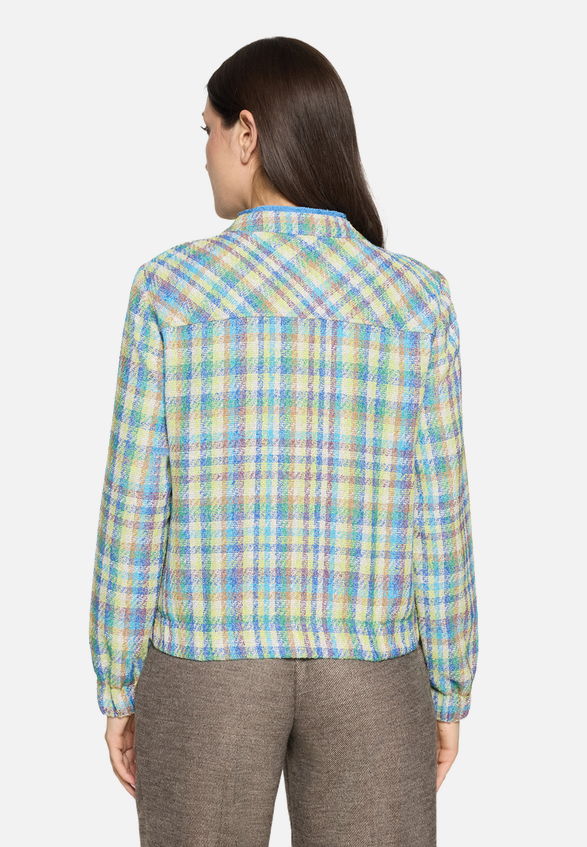 Blazer-Jacke kariert / Modellfoto Rückseite