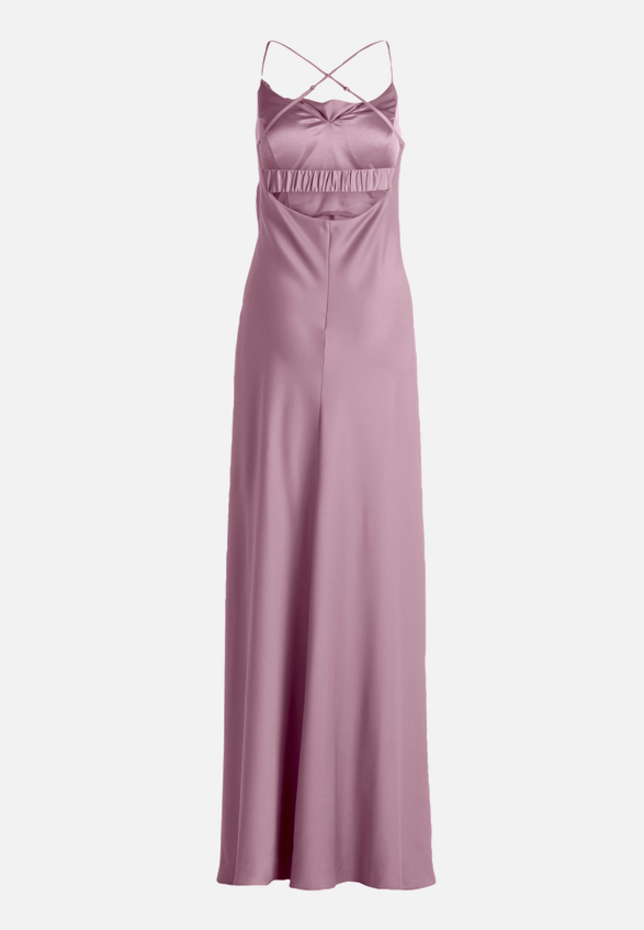 Abendkleid mit Wasserfallausschnitt / Rückseite