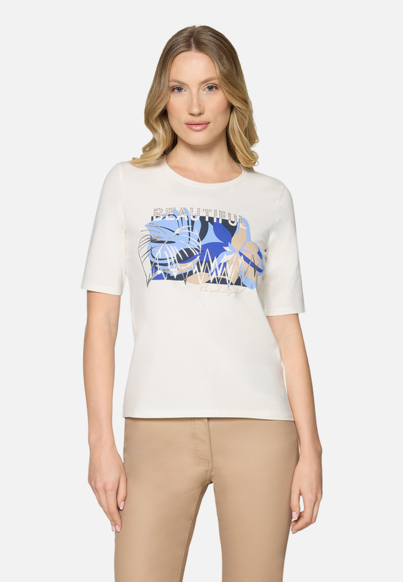 Basic Shirt mit Placement / Modellfoto Vorderseite