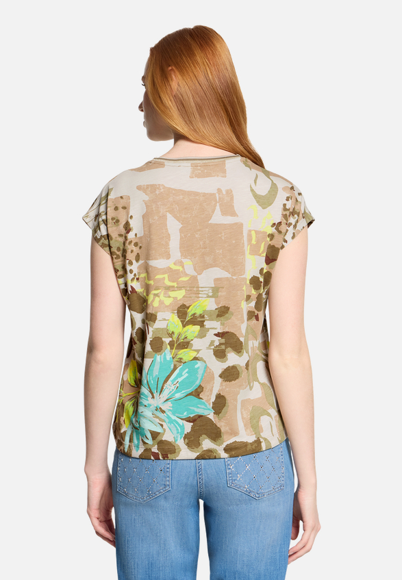 Printshirt mit Tunnelzug / Modellfoto Rückseite